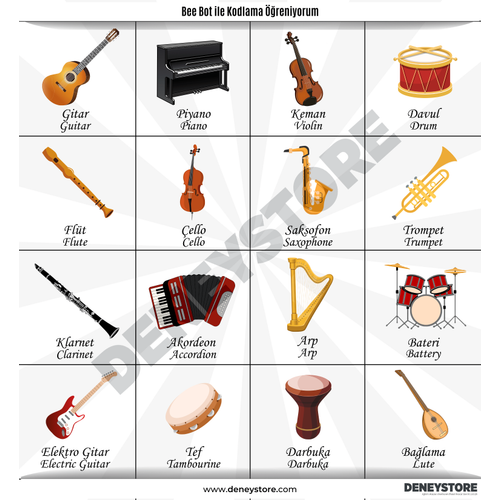 Bee-Bot Mzik Aletleri Mat