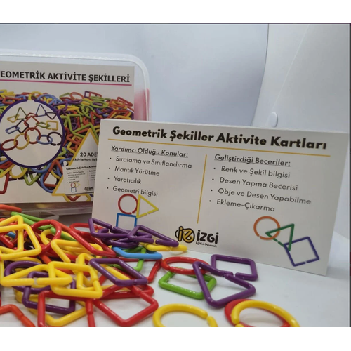 Renkli Geometrik Aktivite ekilleri  360 Para Eitici Balant Seti