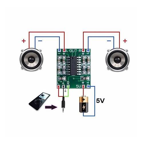 PAM8403 2X3W Stereo Ses Amfilikatr 5V Mini Amfi Ses Ykseltici