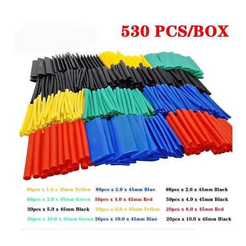 Renkli Makaron Seti 530 Para - Isyla Daralan Kablo Paket