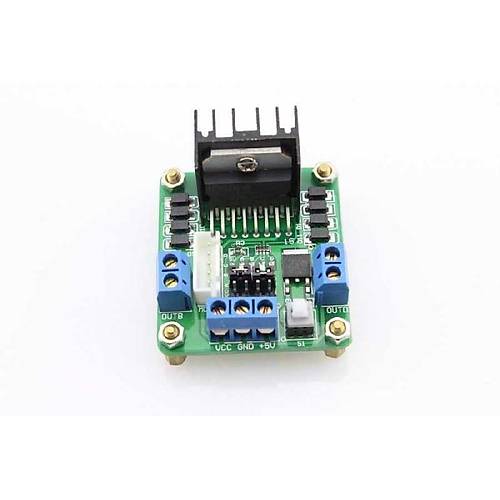 L298N �ift Motor S�r�c� Kart� - Dual Motor Driver (Ye�il PCB)