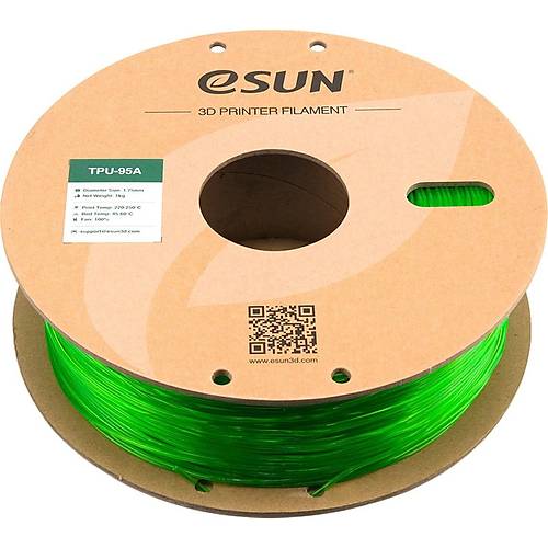 eSUN TPU-95A Yar� Saydam Ye�il ( Translucent Green) Filament