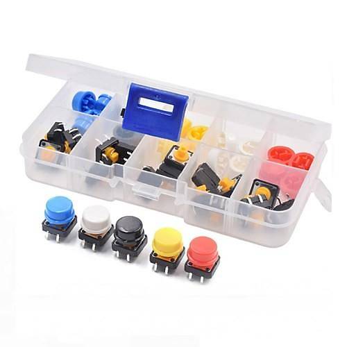 Kutulu 12x12mm 25 Adet Balkl Tact Buton Set