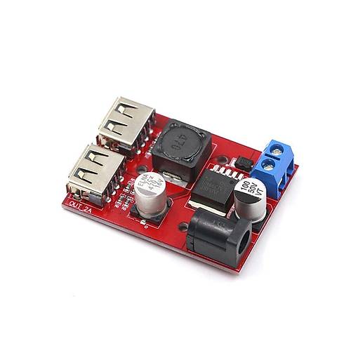 LM2596S �ift Usb Voltaj D���r�c� (6-40 Giri�-5V 3A ��k��)