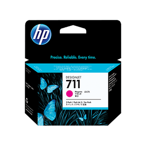 HP 711 3'l� paket 29 ml Macenta M�rekkep Kartu�u CZ135A