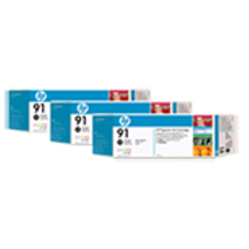 HP 91 Photo Black Ink Cartridge 3-pack - 3 ink cartridges 775 ml each, not for individual sale C9481A