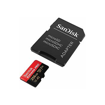 SanDisk Extreme Pro 256GB Micro SDXC UHS-I U3 A2 V30 Hafýza Kartý SDSQXCZ-256G-GN6MA