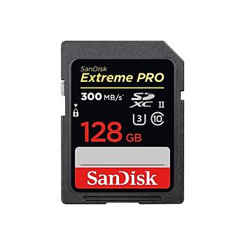 SanDisk Extreme Pro 128GB 300MB/s Class 10 UHS-II SDHC Hafýza Kartý SDSDXPK-128G-GN4IN