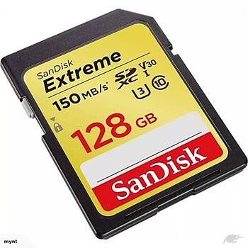 Sandisk Extreme 128GB SDXC Hafýza Kartý C10 U3 4K V30 150MB/s S