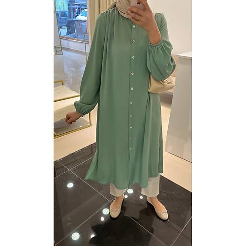 Mint Yeil Basic Tunik