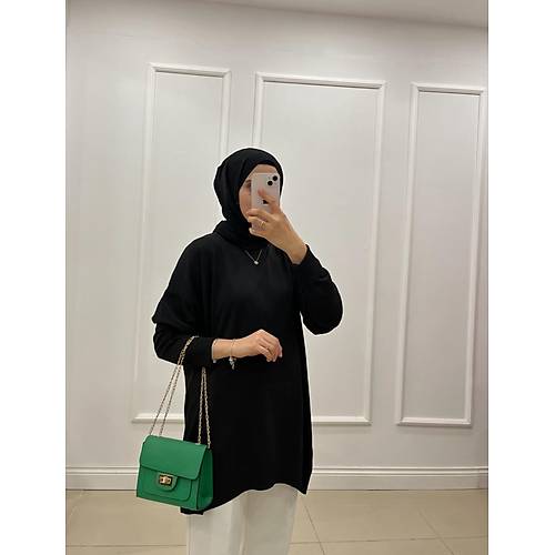 Siyah Merserize Tunik