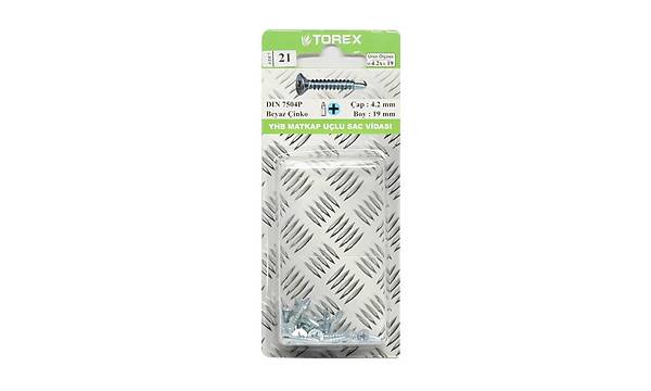 Matkap Ulu Vida 4.2X19 1 Paket: 21 Adet (Torex)