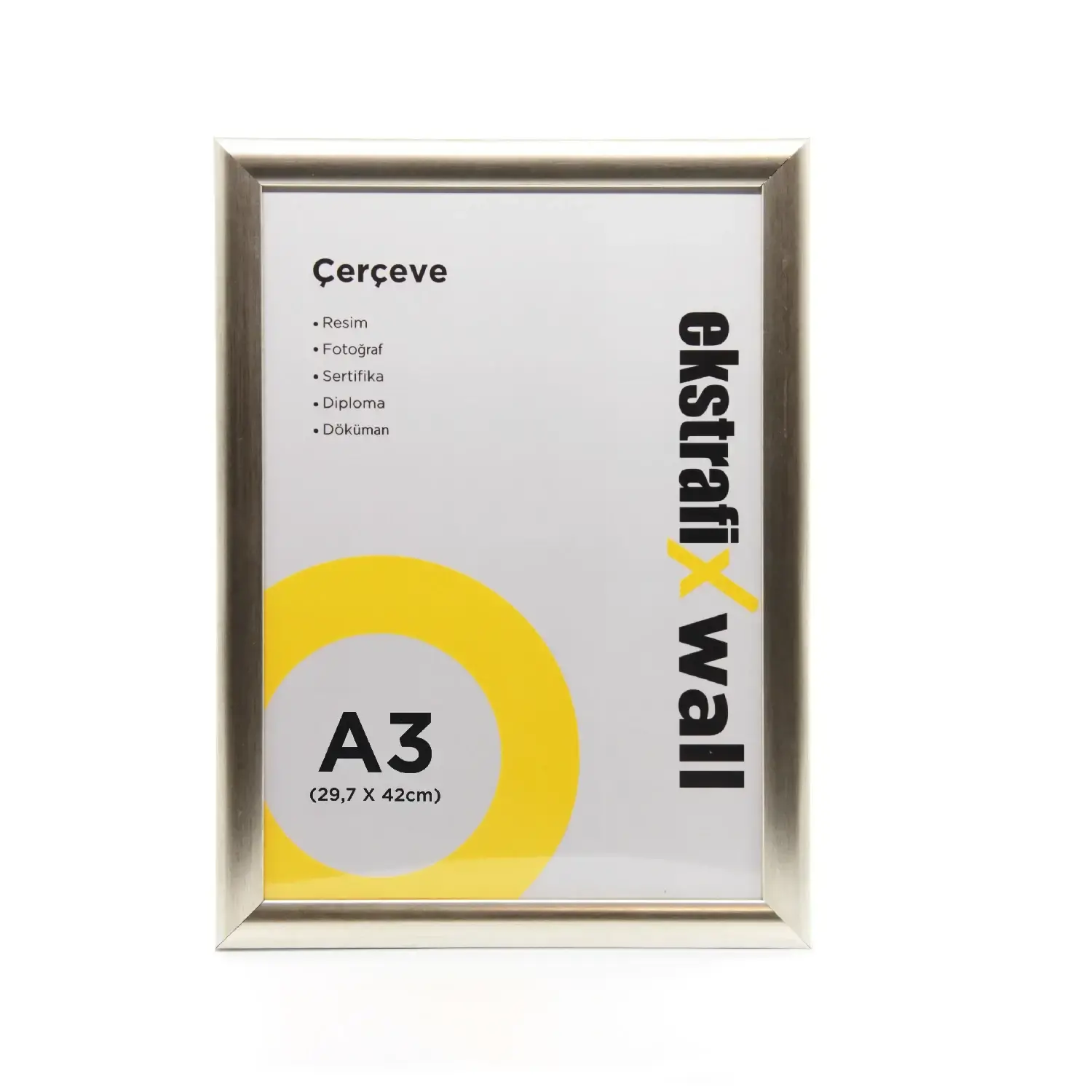 Ekstrafix Çerçeve A3 22 Li Gümüş Fix-çg09