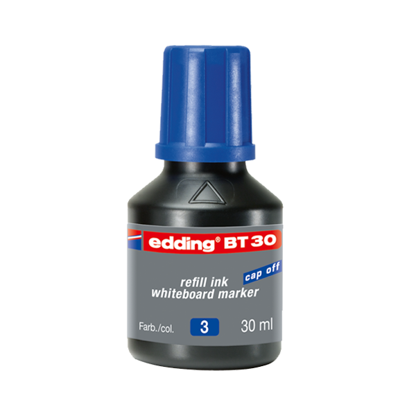 Edding Tahta Kalem Mürekkebi Damlalıklı 30 ML Mavi BT30--10 LU