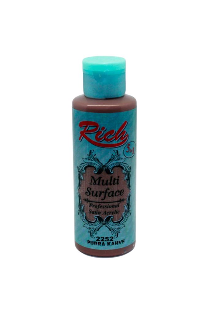 Rich Akrilik Boya Multi Surface 120 CC Pudra Kahve 2252