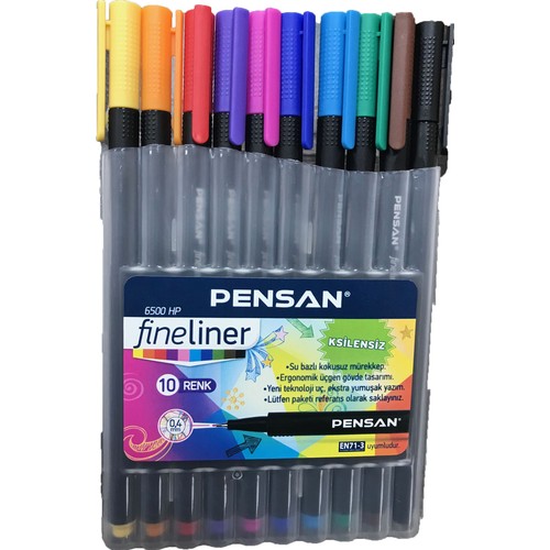 Pensan Fineliner 6 Lı Pastel Pvc Kutu 6200