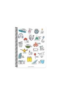 Hisli Şeyler Stickerli Defter Gözüm Yükseklerde 16,5x22,5 80 YP Çiz.
