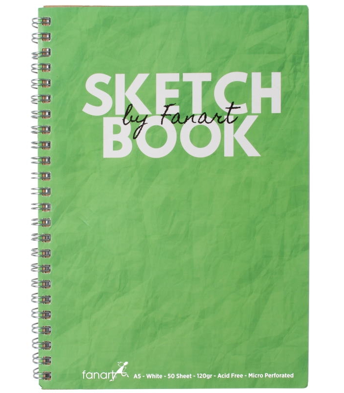 Fanart Academy Sketch Book 120 GR Spiralli 50 YP A5 Yeşil 8673