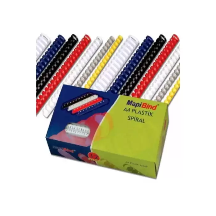 Mapibind Spiral Plastik 320-380 SY (50 Lİ) 38 MM Beyaz 201 38 00