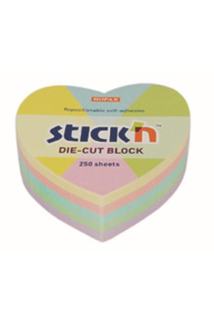 Hopax Stickn Yapışkan Notblok 64x67 Pastel Kalp 250 YP 21835