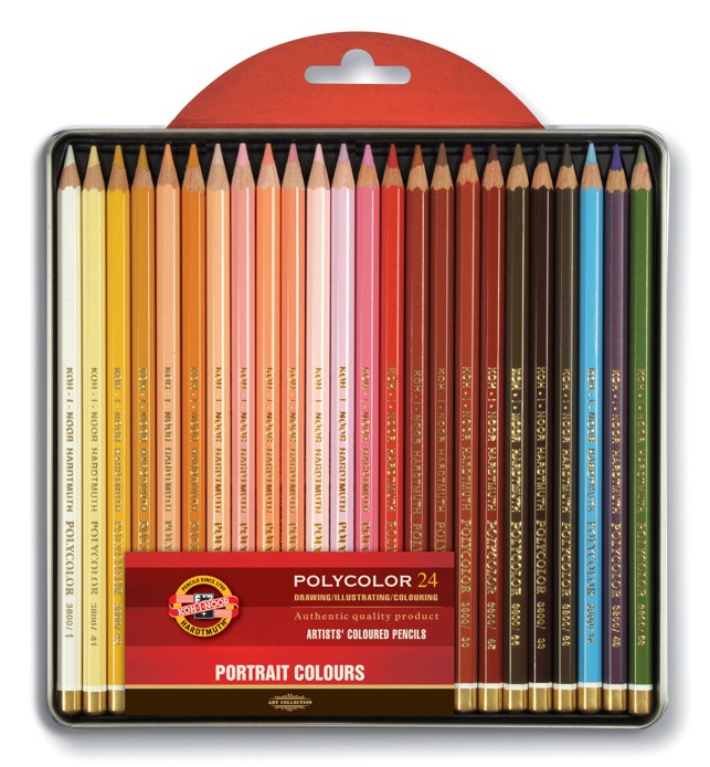 Koh-I Noor Set Of Artists Coloured Penci 3824 24 Por