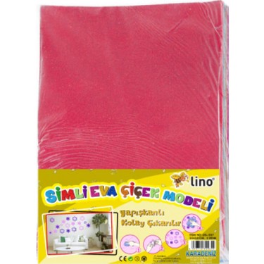 Lino Eva Yapışkanlı Simli Çiçek Modeli 33x35 2 Renk DS-507
