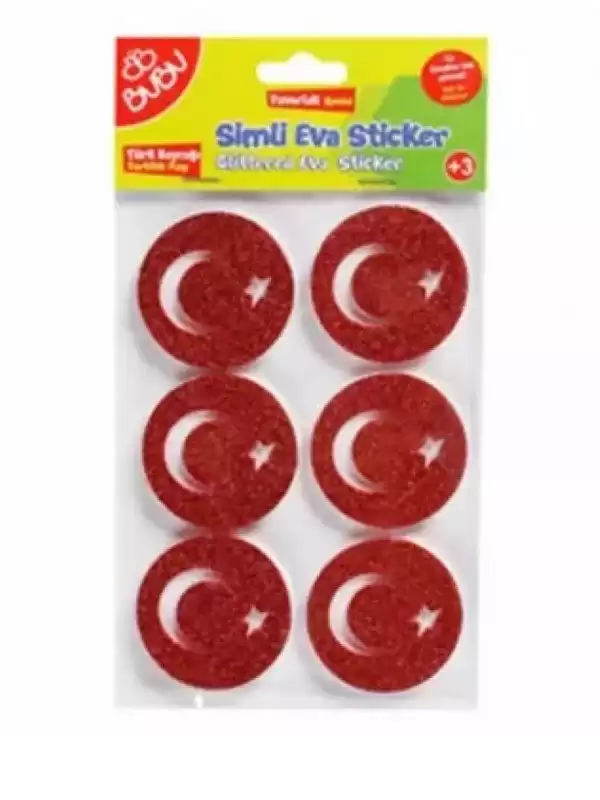 Bu-Bu Simli Eva Sticker Yvr.Türk Bayrağı BUBU-STS048