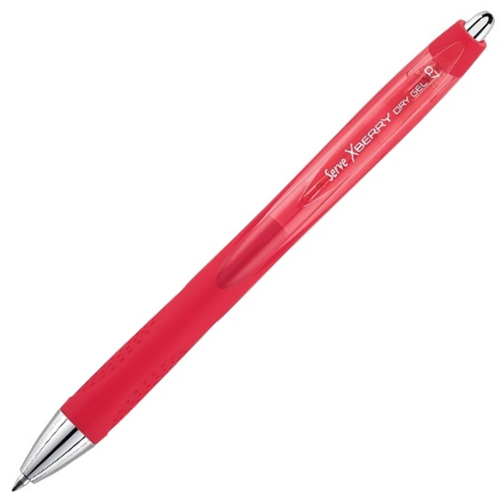 Serve xberry Jel Kalem 0.7 MM Yuvarlak Uç Kırmızı 02 (12 li paket)