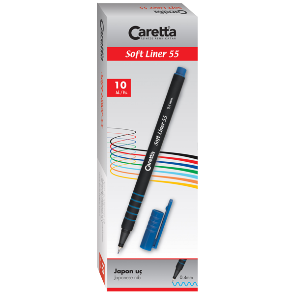 Caretta Softliner Keçeli Kalem 0.4 MM Yeşil 10 LU 55/04-10-LI-PKT
