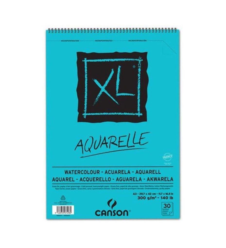 Canson XL Sulu Boya Spiralli Bloklar SPP Canxl Aquarelle 30 Syf A3 300 GR