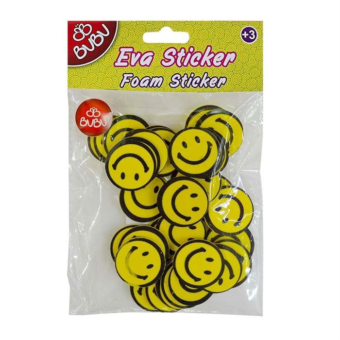 Bu-Bu Eva Sticker Sarı Gülen Surat 56 Lı BUBU-ST0141