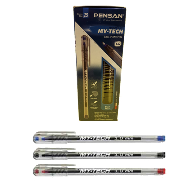 Pensan Tükenmez Kalem (25 Lİ ) My-Tech 1.0 MM İğne Uç Mavi 2250