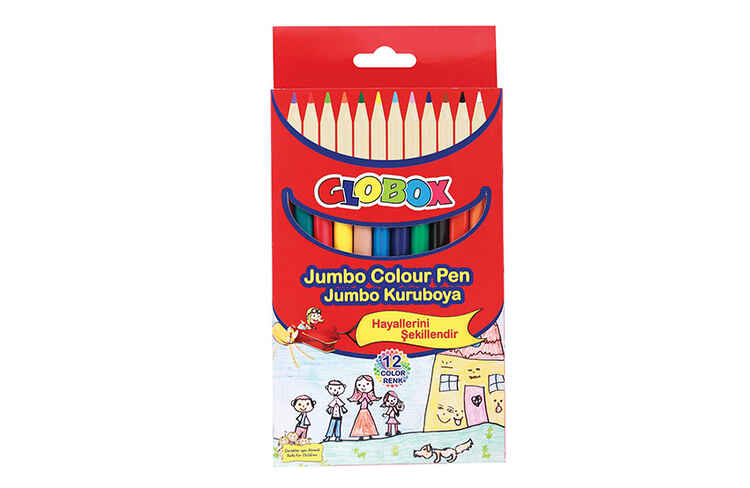 Globox Kuru Boya Kısa 12 Li 3670