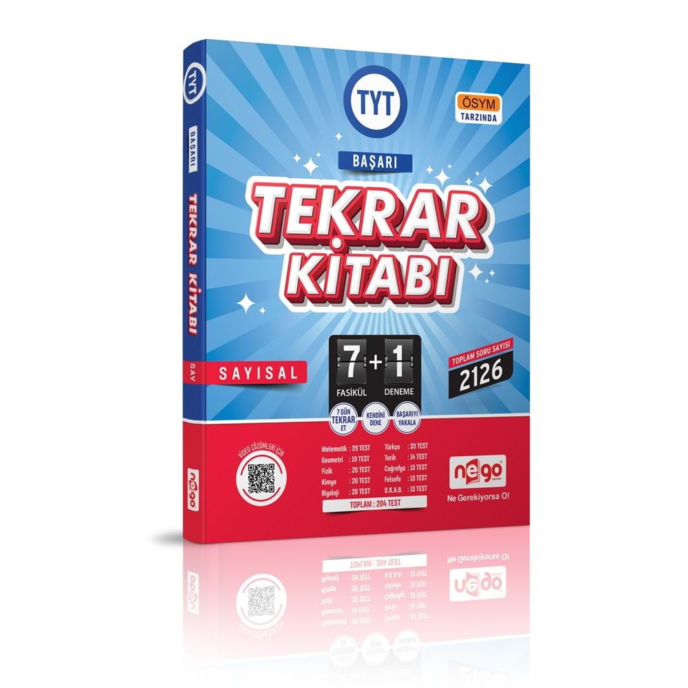 NEGO TYT BAŞARI TEKRAR KAMP KİTABI EA