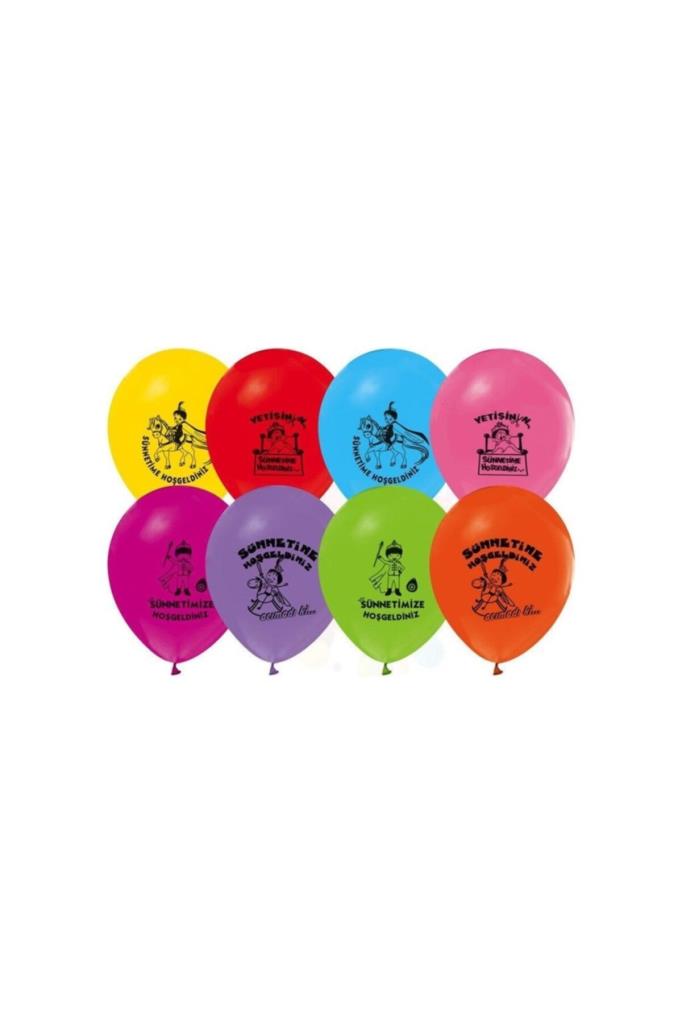 Nedi Balon Baskılı Sünnetime Hoşgeldiniz Karışık 100 LÜ NPM-72112