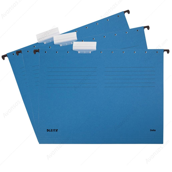 Leitz Askılı Dosya Telsiz Delta Karton A4 Mavi 6515-25-PKT
