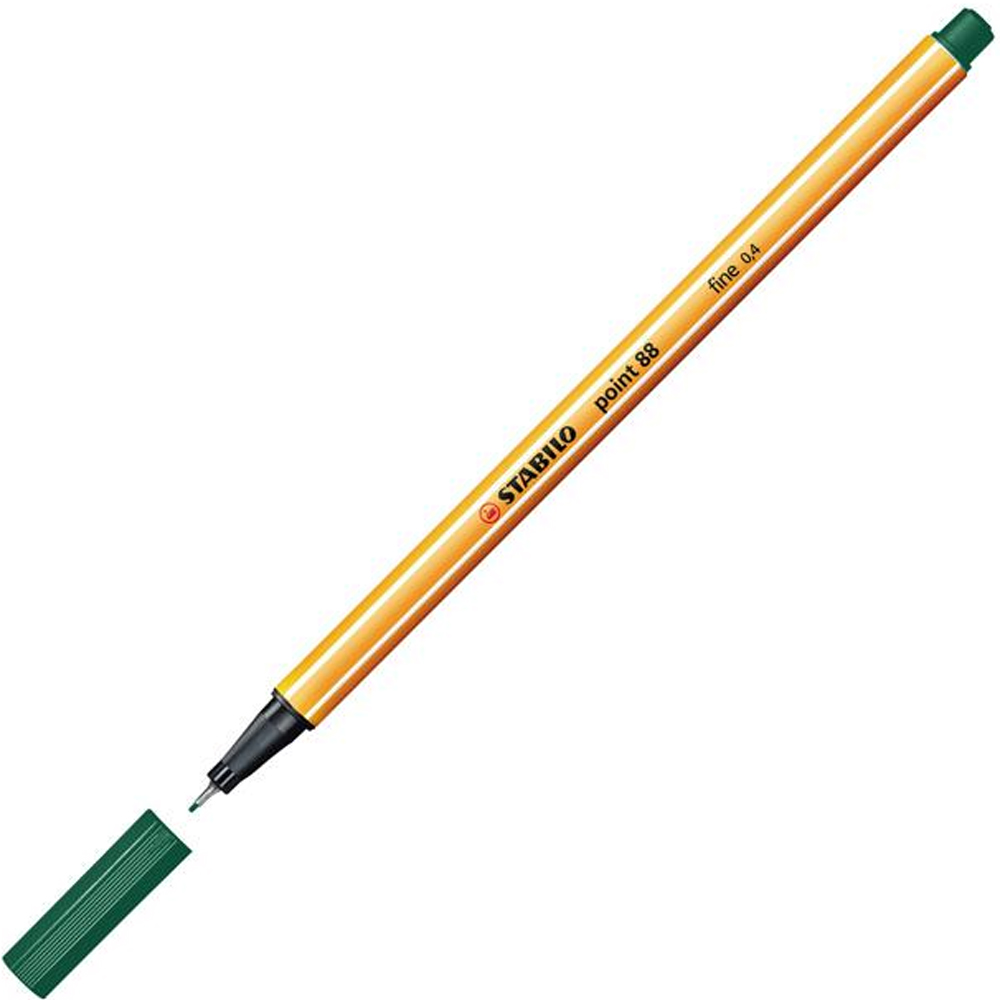 Stabilo Keçe Uçlu İnce Kalem( 10 adet)  88 Point 0.4 MM Çam Yeşili 88/53