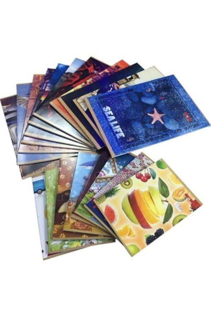 Komeks Formalı Defter (Dikişli) Karton Kapak Çizgili 96 YP A4 96/1-48 LI PAKET-12-LI