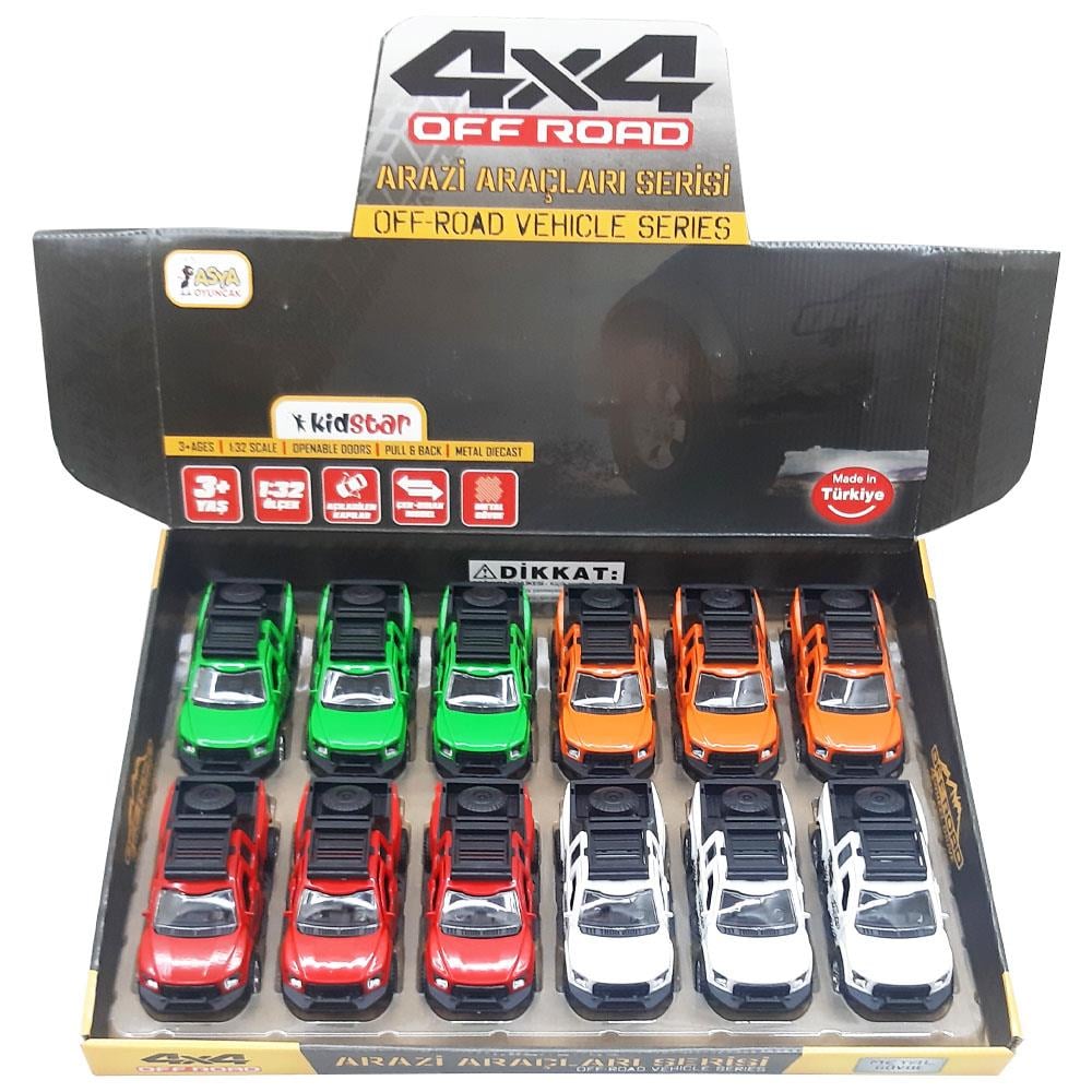 Asya Oyuncak Off-Road Çek Bırak Metal Araba KID.00062-12-PKT