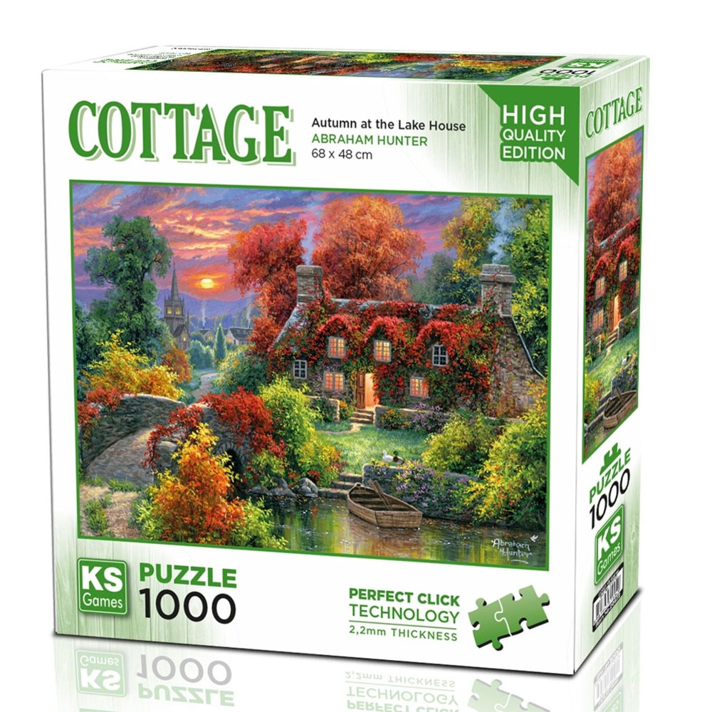 Ks Games Puzzle 1000 Parça Autumn At The Lake House 20672