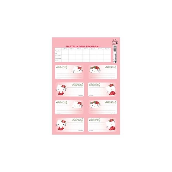 Hello Kitty Etiket Ders Programlı 3 Lü 220130-08