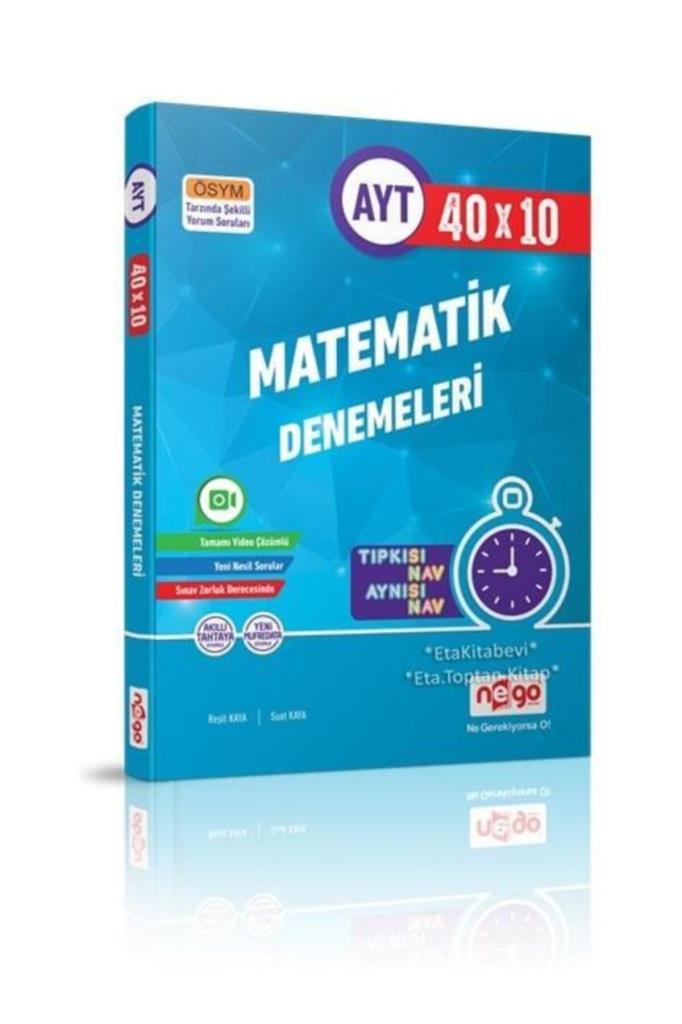 NEGO AYT 40*10 MATEMATİK BRANŞ DENEMELERİ