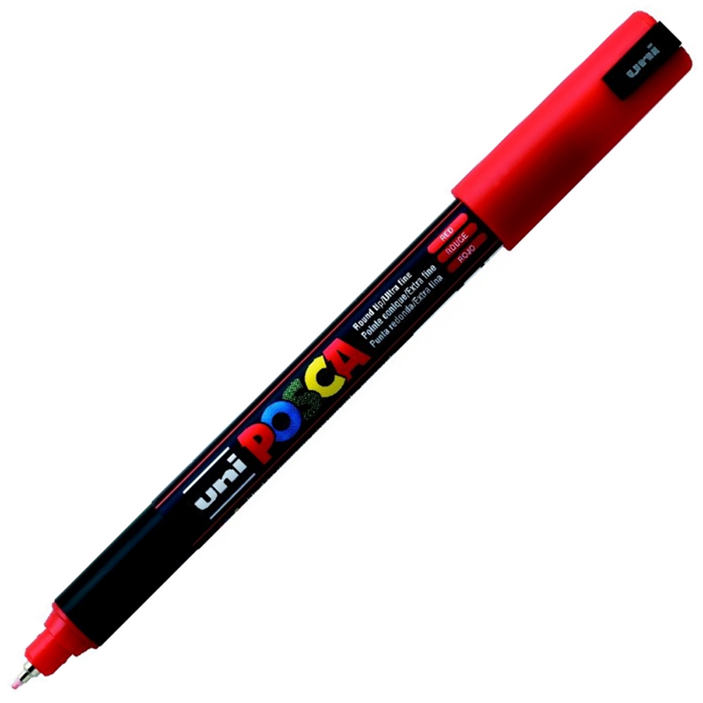 Uni-Ball Markör Posca 0.7 MM Su Bazlı Poster Kırmızı N PC-1MR-6-PKT