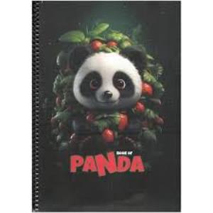 Gıpta Spiralli Karton Kapak Defter Panda A4 80 YP Kareli