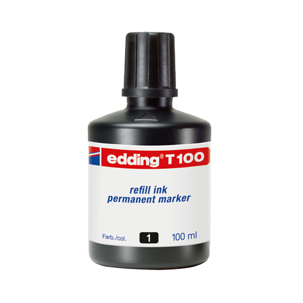 Edding Markör Mürekkebi Permanent Damlalıklı 100 ML Siyah T100-10-LI-PKT