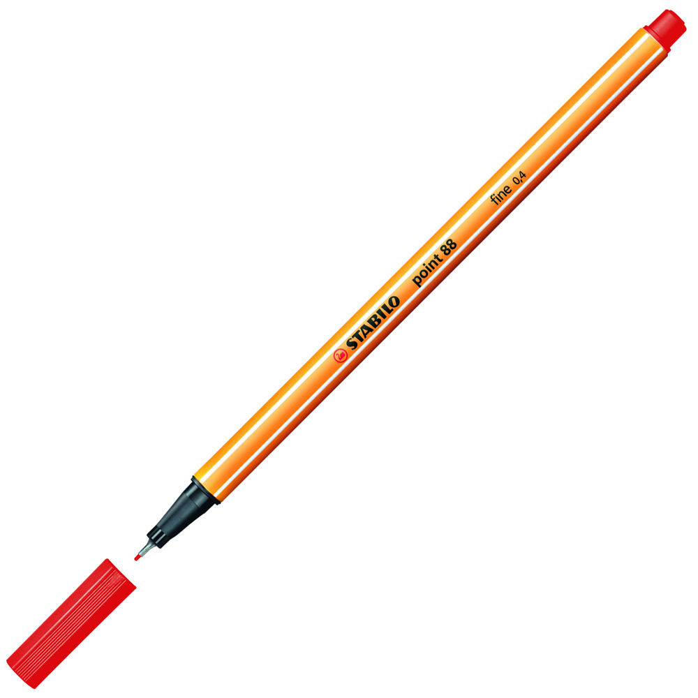 Stabilo Keçe Uçlu İnce Kalem  ( 10 adet) 88 Point 0.4 MM Kızıl 88/48