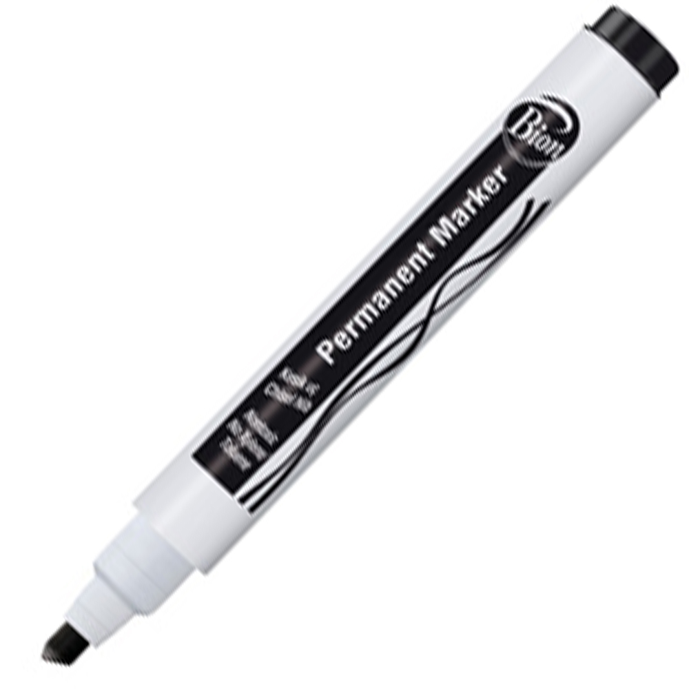 Bion Permanent Marker Kesik Uç Siyah 9177-12-PKT