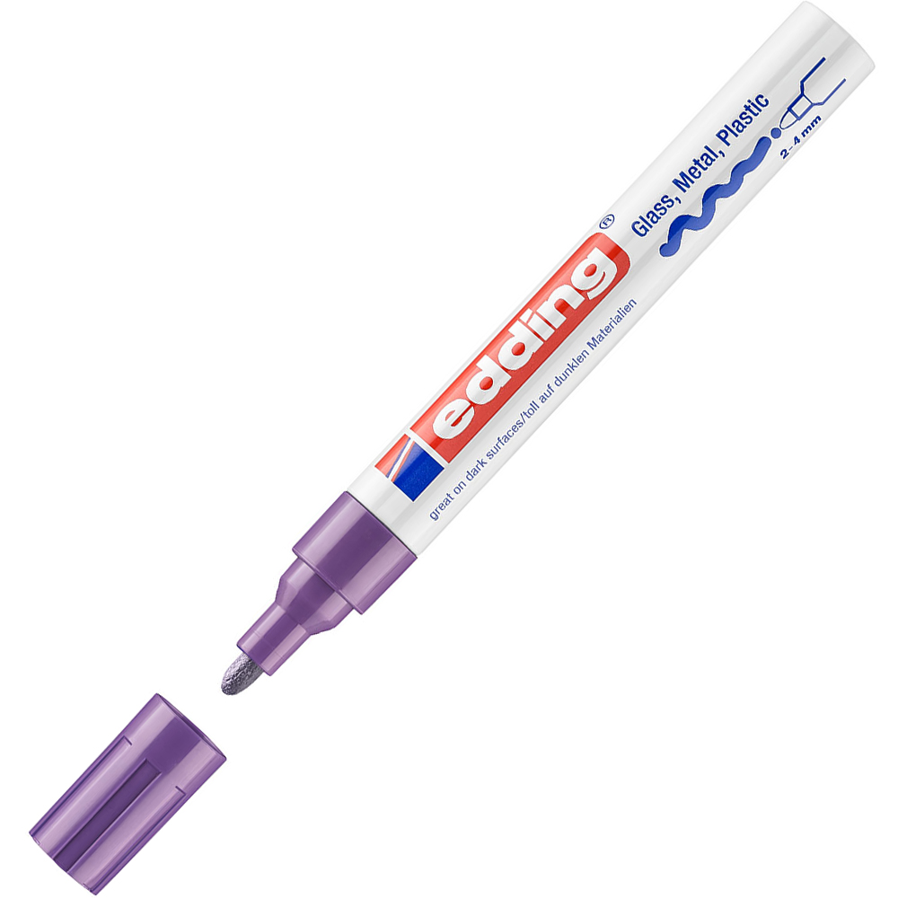 Edding Markör Boya Dekor Yuvarlak Uçlu 2-4 MM Mor  (10 adet) 750CR