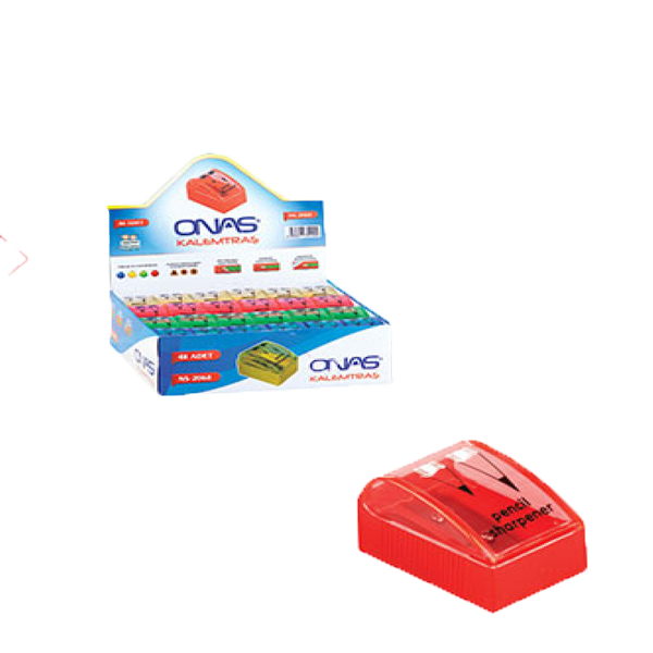 Onas Kalemtraş Çift Kapaklı NS 2068-(48 li paket)