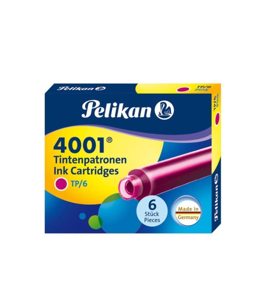 Pelikan Dolma Kalem Kartuşu Küçük Pembe 6 LI 4001
